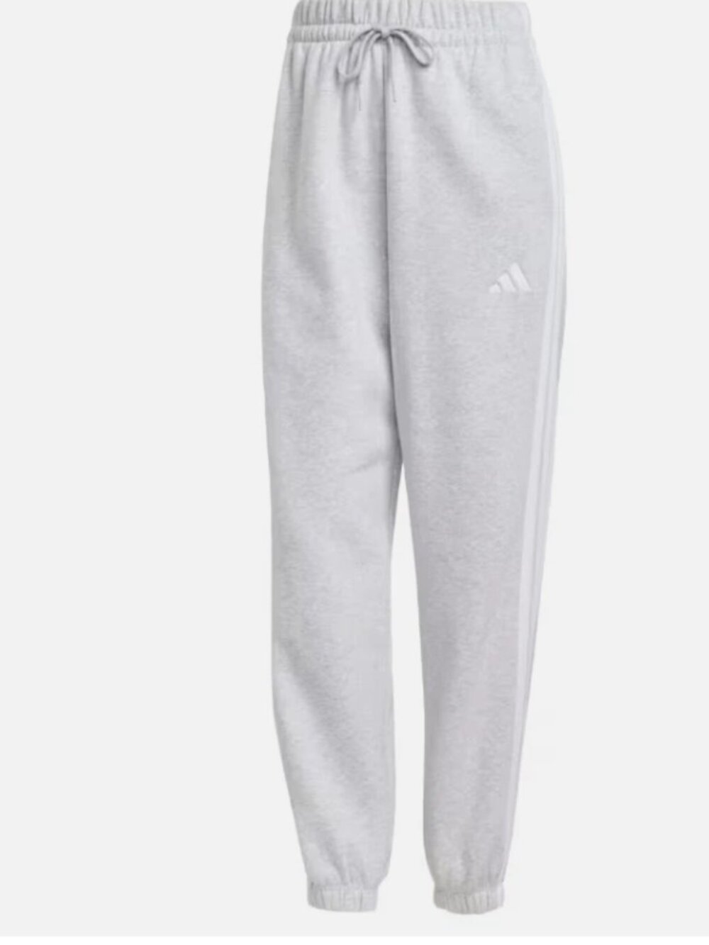 adidas Essentials 3-Stripes women's fleece Pants XL Medium Grey Heather NWT